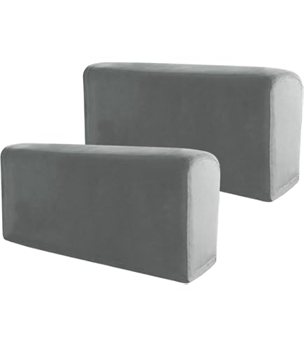 CALFOVERA - Housse D'accoudoir En Cuir PU Marron Foncé - Protection Anti-dérapante, Imperméable, Extensible Pour Canapé - 9