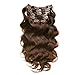 Price comparison product image 8A 7 Pcs Wavy Clip In Hair Extensions Full Head 16 Clips Real Human Hair Pieces 22 Inch 2# Dark Brown