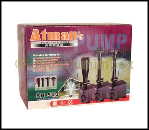 ATMAN PH-500 SPRINGBRUNNENPUMPE + FONTÄNE PUMPE 730L/H BRUNNEN PUMPE TEICHPUMPE - 4