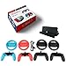 Produktbild OOOUSE Game Controler for Nintendo Switch,4X Joy-Con Steering Wheel and 4X Joy Con Grips Handle for Joy-Con Controller, 1x Charging Dock Stand with 1x Type C Cable for Nintendo Switch