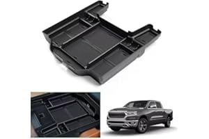 ‎GAFAT GAFAT The New D odge RAM 1500 2019-2024 2025 Centre Console Storage Box, RAM 1500 2023 Armrest Organiser Tray Centre Armrest Glove Box, RAM 1500 Accessories (Black)