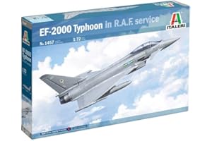 Italeri 1457 1:72 RAF EF-2000 Eurofighter Typhoon-Modelo de Suelo, Hobby, Pegado, Kit de plástico, detallado, Multicolor