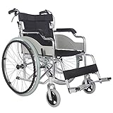 Superworth Luxury Self Propelled Wheelchair Aluminium Ultra Lightweight Folding Comfortable Portable Propelled Transit Travel Hand Brakes Puncture Proof Wheels 100kg Capacity