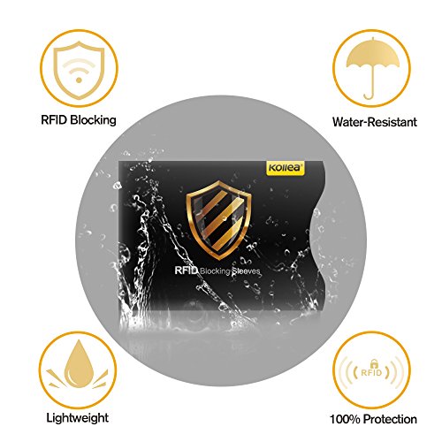 Bloqueo RFID  Kollea Tarjeteros para Tarjetas de Credito y Pasaporte  14 Protectores Tarjeta Credito   4 Protectores Pasaporte 