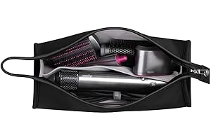 HENGSI Torba podróżna organizer do torby dla Dyson Airwrap Styler, wodoodporna skóra PU (czarny)