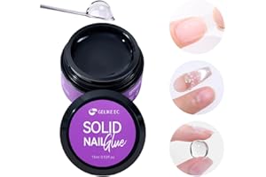 ‎GELIKE EC Gelike ec Fester Nagelkleber für Gel Nagel Tips: Extra Stark Nagelkleber für Kunstnägel Press On Nail und Fingernägel Klebegel UV Needed Curing Easy to DIY Nail Art Design 15ml