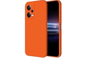 HONLEN Funda Compatible para Redmi Note 12 Pro+ 5G / Redmi Note12 ProPlus Case, (6.67" Inches) Líquida TPU Silicona Cover con Anti-Rasguño, Cáscara Suave Cubierta Naranja