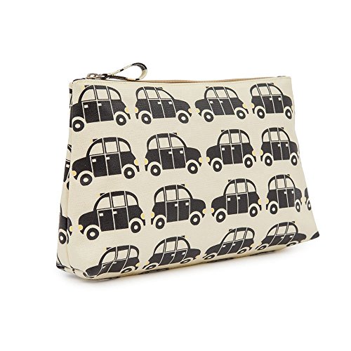 Pink Lining Wash Bag - Black Cabs