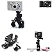Produktbild Lenkstangenhalterung Kamera Halterung Klemm-Stativ für Sony Alpha 5000, Halteadapter Schelle für Fahrradlenker Motorrad Lenker Bike mount für Fotokamera Videokamera - K-S-Trade(TM)