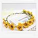 Produktbild SMQY® Hochzeits-Brauthaar-Blumen-Kronen-handgemachte Blumen-Kranz-Frauen-Mädchen-Blumen-Girlande Stirnband-Haar-Zusätze , yellow