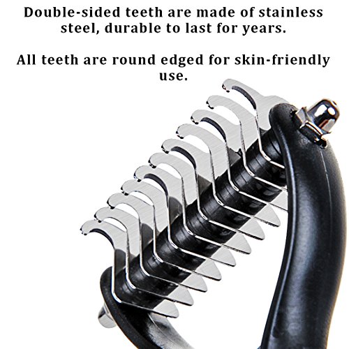 Luniquz-Dog-Dematting-Brush-Pet-Hair-Comb-Grooming-Knots-Matts-Rake-Remover-Double-sided-Teeth-of-Stainless-Steel-Ergonomic-Anti-skid-Handle