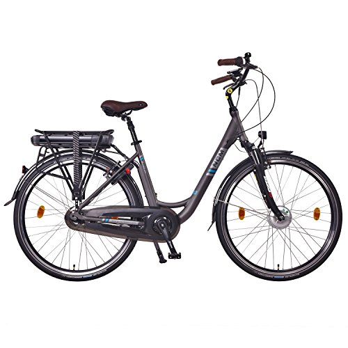 NCM Munich N7C,28″ Zoll Elektrofahrrad Herren/Damen Unisex Pedelec,E-Bike,City Elektrofahrrad mit Rücktrittbremse, 36V 250W 14Ah Lithium-Ionen-Akku mit 504Wh PANASONIC Zellen, anthrazit - 2