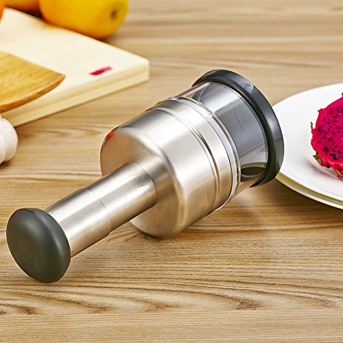 Handheld Zwiebel Knoblauch Allesschneider Chopper Cutter Peeler Reibe dicer Drücken - 5