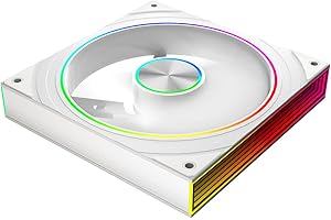 TZMRIT 140mm RGB Fan Reverse,Transwarp14 Reverse Flow ARGB Fan 140mm,Suitable for mounting on the bottom or back of the chassis (WH)