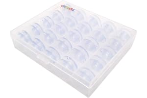 CKPSMS Marca - # 4114401 Bobina di plastica (entrambi i lati sono piatti) Compatibile con macchina da cucire Husqvarna Viking (25pezzi+BOX)