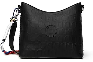 Desigual - Sac bandoulière noir femme en simili cuir (20saxpd0) taille 17,5 cm