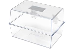 Deflecto® 8" x 5" Card Index Box Crystal