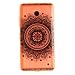 Produktbild Nokia Lumia 630 Hülle, SsHhUu Kratzfeste Clear Durchsichtig Ultra Slim TPU Schutzhülle Bumper Tasche Cover Case für Nokia Lumia 630 / N630 (4.5") - Schwarzes Mandala Blumenmuster