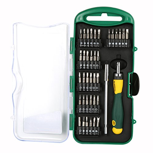 Schraubendreher Set 38 in 1 Tunuti Präzises Mini Werkzeug Schraubenzieher Satz mit Sperrrad am Ende Mit Zubehör und Verlängerungsstange Haushaltsreparatur für Handys, Tablets, Computers, Laptops und Elektronische Produkte