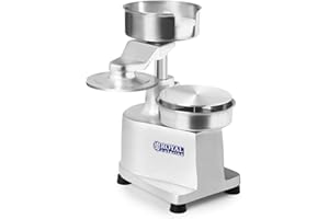 Royal Catering Burger Press Commercial Burger Machine Maker Hamburger RCHM-130 (Patty diameter: 130 mm, Stainless steel, Incl. 500 dividing papers)