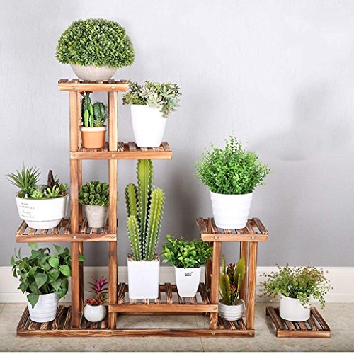 Preisvergleich Produktbild WW Blumenregale Holz Blumenregale Massivholz Blumentöpfe Regale Multi - Fleischpflanze Regale Terrasse Wohnzimmer mit modernen Montage Blumenregale