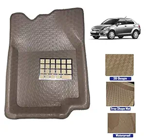 AYW (ALL YOU WANT) 5D Plastic Passenger Car Mat for Maruti Suzuki Swift Dzire Beige QPO - Model Year : 2011-2016