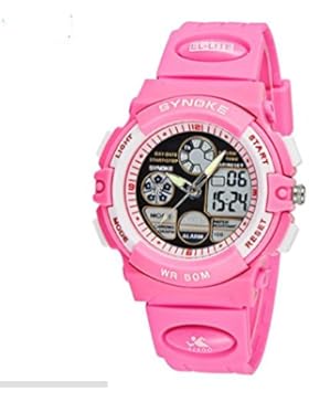 XY Fancy Jügen Mädchen mode Sport Digital Analog Armbanduhr, Geschenk für Kinder, Gelb Rosa Grau Rot Orange Blau