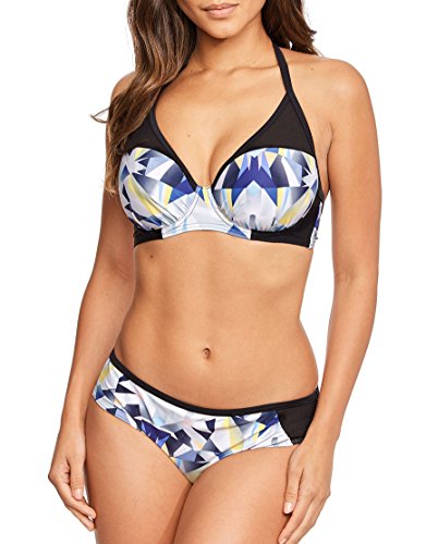 Figleaves Womens Low Fi Underwired Halter Bikini Top Black