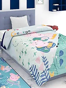 Athom Living Peppa Pig Kids Comforter Blue 300 GSM 135x220 cm