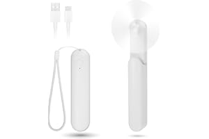 Venforze Mini Fan Handheld, 3 Speeds Rechargeable Quiet Mini Handheld Fan[12-24 Working Hours], Portable Type-C Slider Pocket Fan, Personal Small Fan for Travel, Home and Outdoor (White)