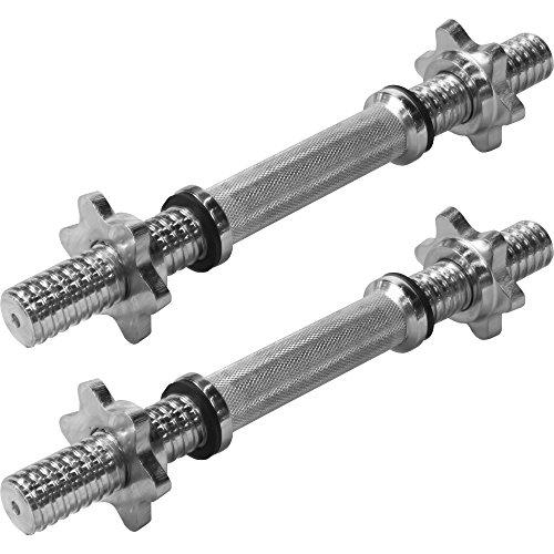 Gorilla Sports Kurzhantel-Set 20Kg (2x verchromte Hantelstange 35 cm, 4×1,25 und 4×2,5Kg Hantelscheibe Kunststoff) - 6
