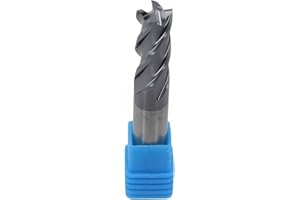 ENTGOINGGO Solid Carbide End Mill AlTiN Coating 4 Teeth for HPC Designed for Milling Steel Stainless Copper Cast Iron Plastic and Wood Materials (12MM)
