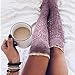 Produktbild Swallowuk Damen Overknees Socken Strümpfe Strumpfhosen Warm Winter Stricken Kniestrümpfe Elastisch Sportsocken (Rot)