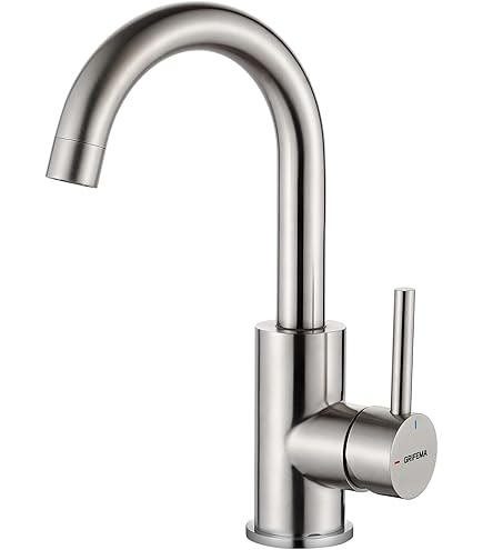 Mitigeur De Cuisine GRIFEMA G4008 – Acier Inoxydable – Bec Haut – 1 Poignée – Neuf