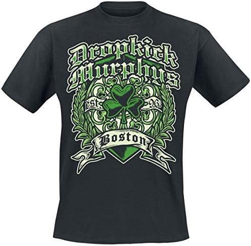 Dropkick Murphys Boston Irish Heart T-Shirt Black M