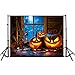 Produktbild OverDose Damen Halloween Kulissen Kürbis Vinyl 5x3FT Laterne Echte Romantische Hintergrund Fotografie Studio