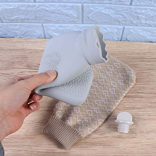 HEALIFTY Heißwasserbeutel Silikon Wärmflasche Wasser Injektionsbeutel für Hand Magenwärmer