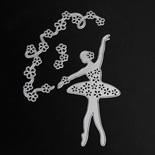 Amazingdeal365 Tanzen Metall Form Schablonen Schneiden DIY Dekor Sammelalbum Karten Buchzeichen Lesezeichen als Geschenk für Freunde Geburtstag Kinder,Kindergarten Hobby Schule Handarbeit Unterricht usw. Ein tolles Geschenk! - 4
