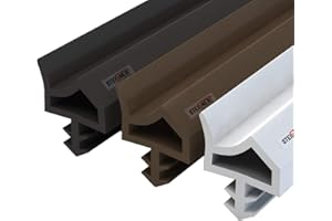 STEIGNER Joint de Porte et de Fenêtre STD06 30 m 12 mm Joint d'Étanchéité en Caoutchouc Blanc PVC Aluminium