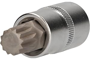 BRILLIANT TOOLS BT022936 Douille denture multiple 1/2", longueur 55 mm, M14 [Powered by KS TOOLS]