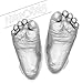 BabyRice 3D Handprints Footprints Baby Casting Kit Cast baby's hand and foot out of Plaster & Choose Your Paint Colour (Silver)