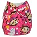 EtsiBitsi Baby Monkeys Cloth Diaper Pocket Cloth Diaper with Microfiber Insert (4 Layer) Pink RS.599.00