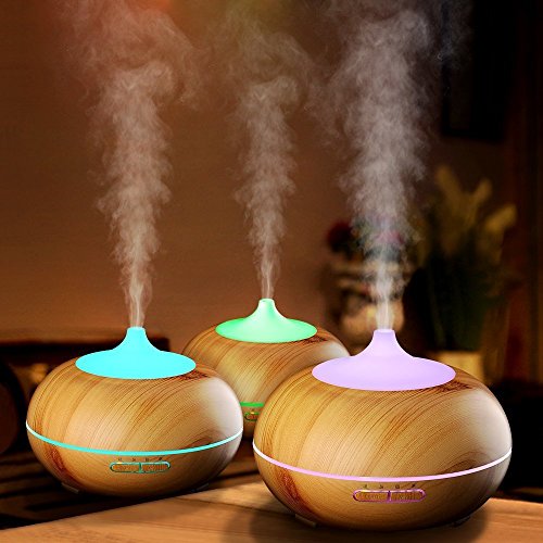 VicTsing 300ml Aroma Diffuser Luftbefeuchter Ultraschall LED Ätherische Öle Humidifier Aromatherapie Diffusor Duftzerstäuber Purifier für Schlafzimmer Büro Spa usw. - 7