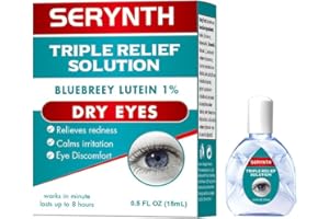AECECI Dry Eyes 15ML Eye Drops for Humans - Moisturising Drops for Dry & Tired Eyes, Fast Relief for Itchy Eyes & Contact Lens Wearers, Blue Light Support