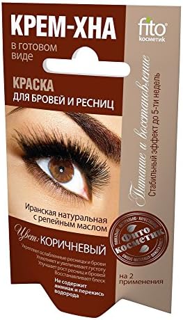 Henna Cream for Eyebrows and Eyelashes Brown, 2 x 2ml
