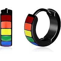 UNICORN Fake Plug Ohrstecker - Einhorn Mit Regenbogen Motiv | 10mm Chirurgenstahl 316L