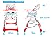 KP0014 High Chair Feeding Rocking Foldable Adjustable BABY Toddler Infant Grey