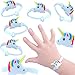 Produktbild German Trendseller® - 6 x Einhorn Armbänder  NEU  Kindergeburtstag  Mitgebsel  Regenbogen  6 Stück