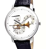 Trompete Art 40 mm Trompete Player 's Sammlerstück Messing Armbanduhr