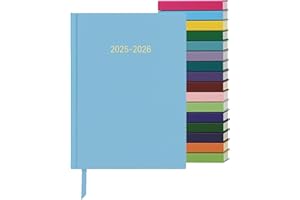 Top Sale 2025-26 A4 Week To View Academic/Mid-Year Diary – Hard Cover Daily Planner with Matching Ribbon – Light Blue